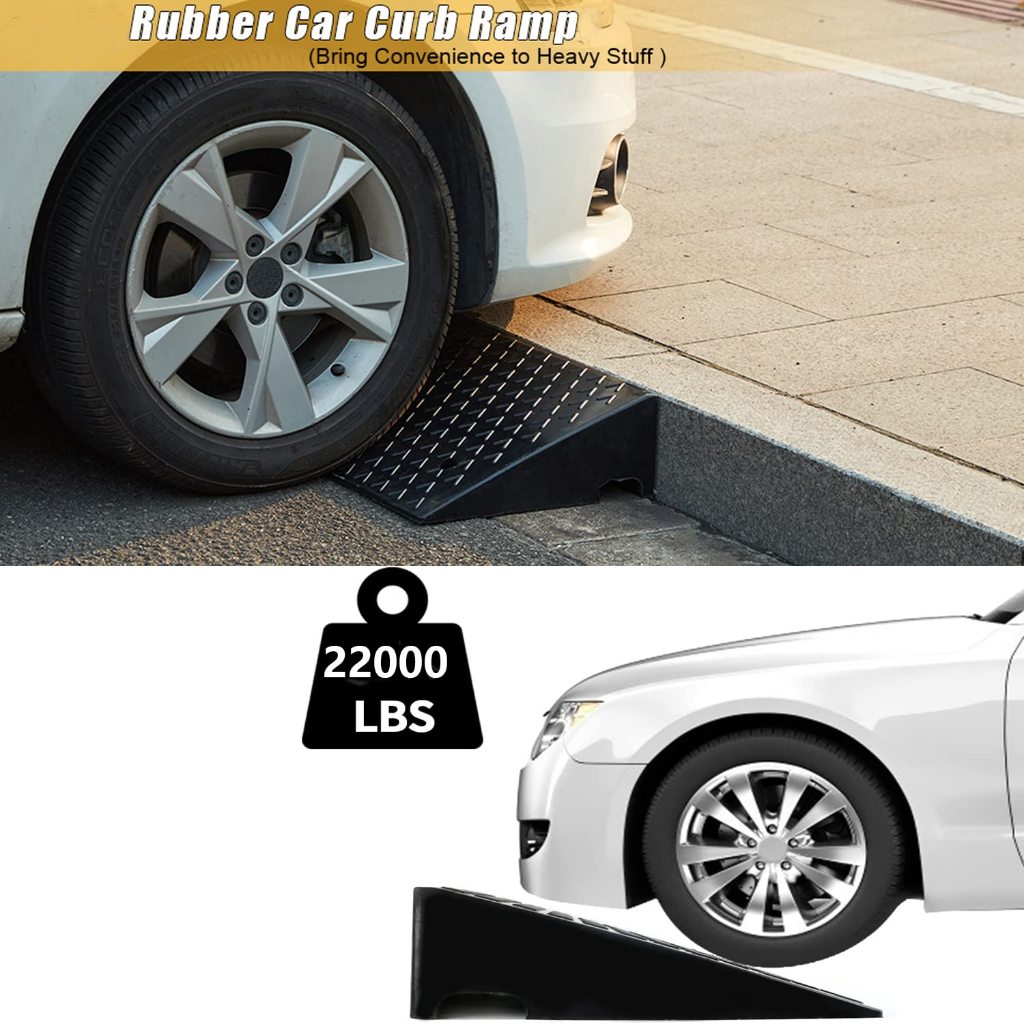 Step Ramp Heavy Duty พลาสติกบันได Ramp สําหรับรถบรรทุกรถจักรยานยนต์รถเข็นยาง Curb Ramp
