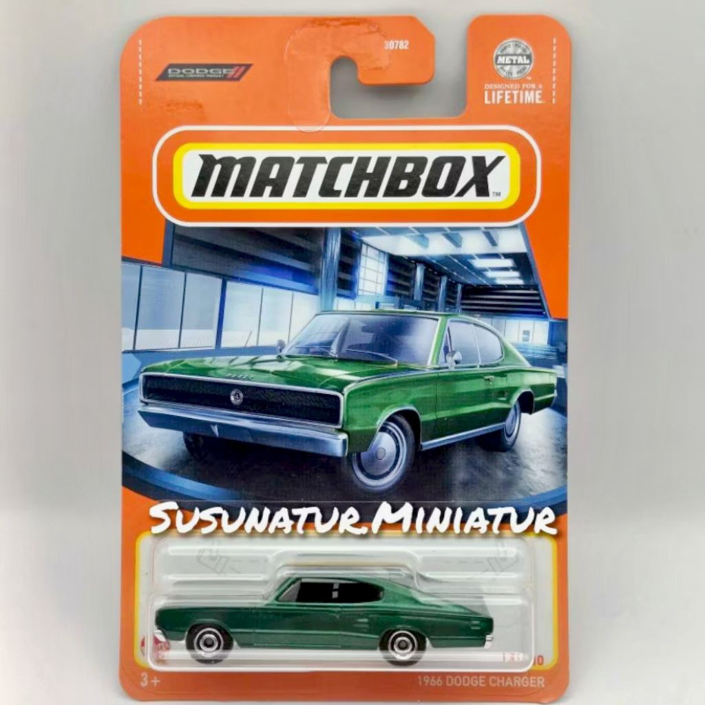 Matchbox 1966 Dodge Charger , 2018 Dodge Charger (Card) MBX 2024 Miniature