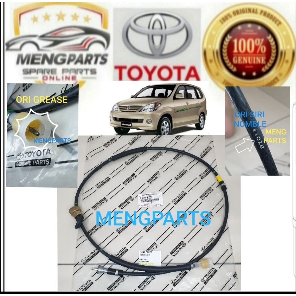 ** TOYOTA AVANZA F601 1.3,F602 1.5 2004Y-2011Y D/H FEROZA SPEEDOMETER CABLE METER CABLE 83710-BZ011