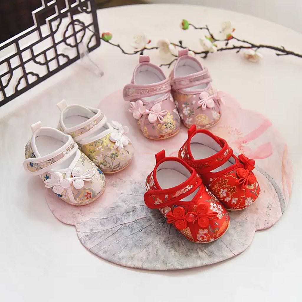 ️ Style Baby Girl Shoes 中国风 女宝礼步学鞋