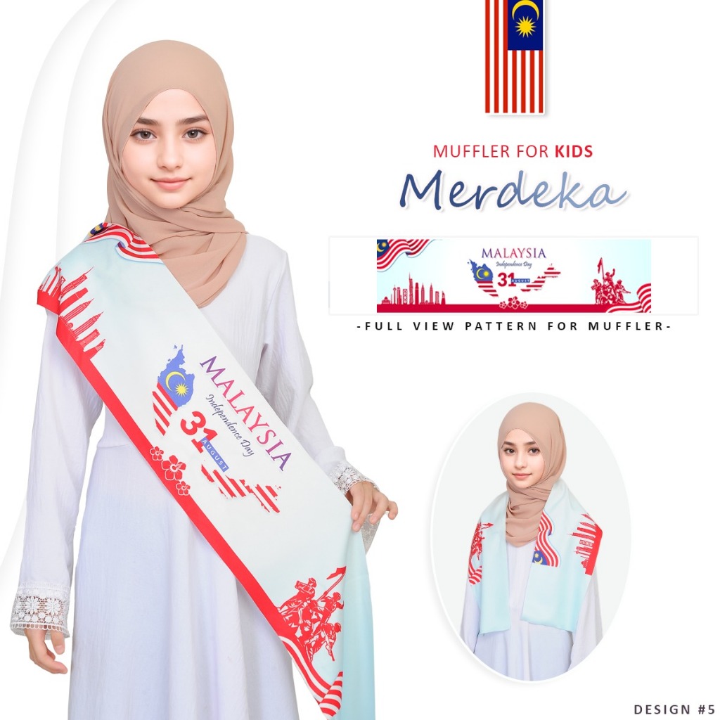 *Hot Arrival 2025* Merdeka Muffler สําหรับเด็ก By Vouge Collection