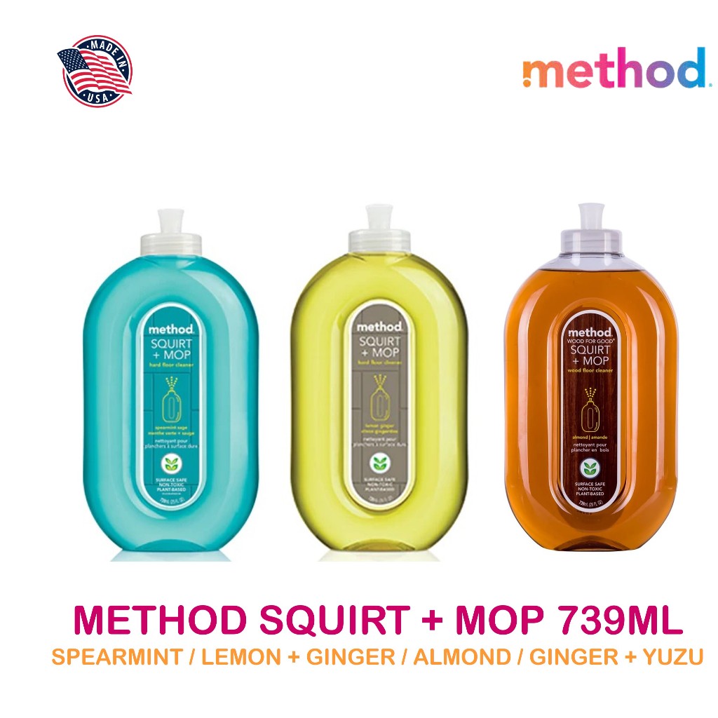 METHOD SQUIRT & MOP FLOOR CLEANER 739ML NON -TOXIC / PLANT BASED