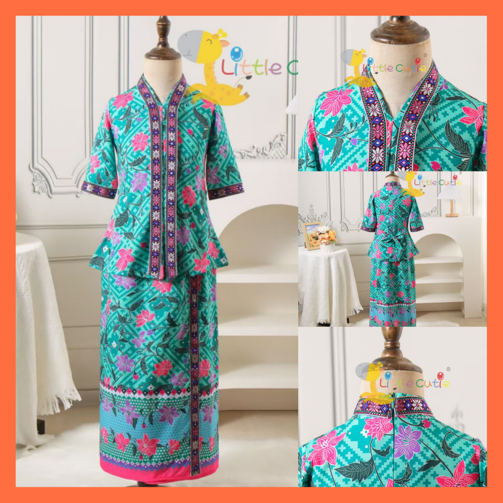 PAH Occupation เครื่องแต่งกายคอสเพลย์เด็กบทบาทเล่น 0MAS Air Stewardess ชุด Batik Kabaya Kostume Pram