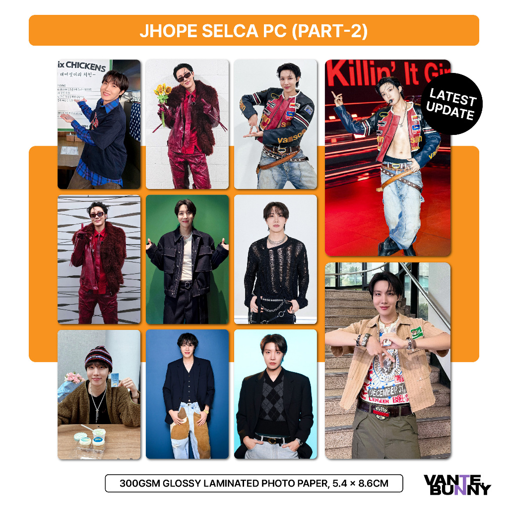 [P2] JHope Selca Photocard Hope on the Stage - Fanmade RM1 Photo Card Set Photo PC hobi jung tubeok
