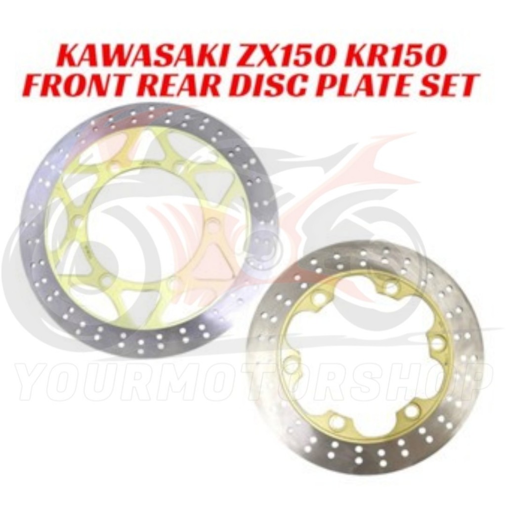 Kawasaki ZX150 ZX 150 KR150 KR 150 KR ชุดจานหน้าหลังชุด Piring Depn Belakang ZX150