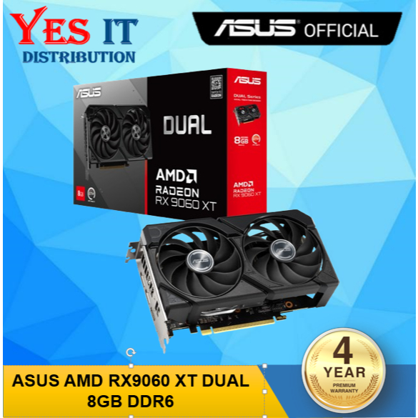 ASUS DUAL AMD RX 9060 XT 16GB GDDR6/ RX9060XT 8GB DDR6 / ASUS PRIME RX9060XT 8GB /16GB GDDR6 OC Edit