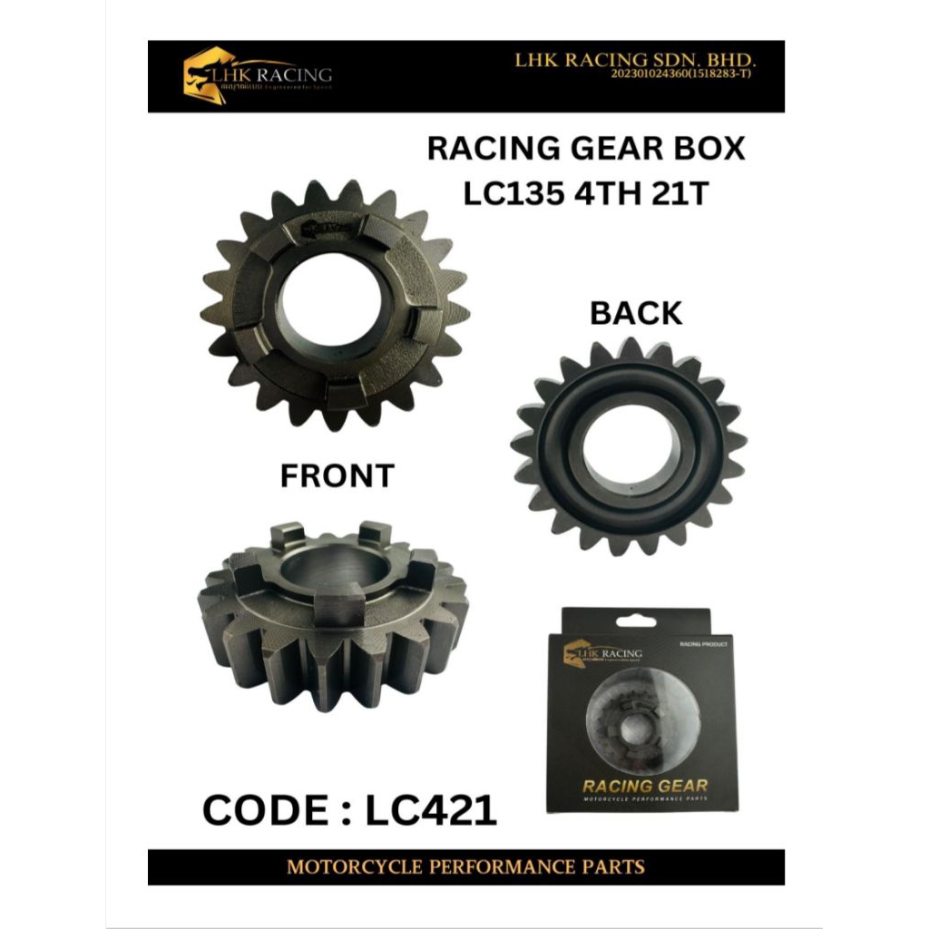 LHK RACING YAMAHA LC135 RACING GEAR 1 ชิ้น(4TH 21T)