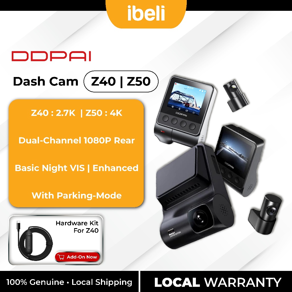 DDPAI Z40/Z50 1944P Dash Cam GPS กล้องหลัง