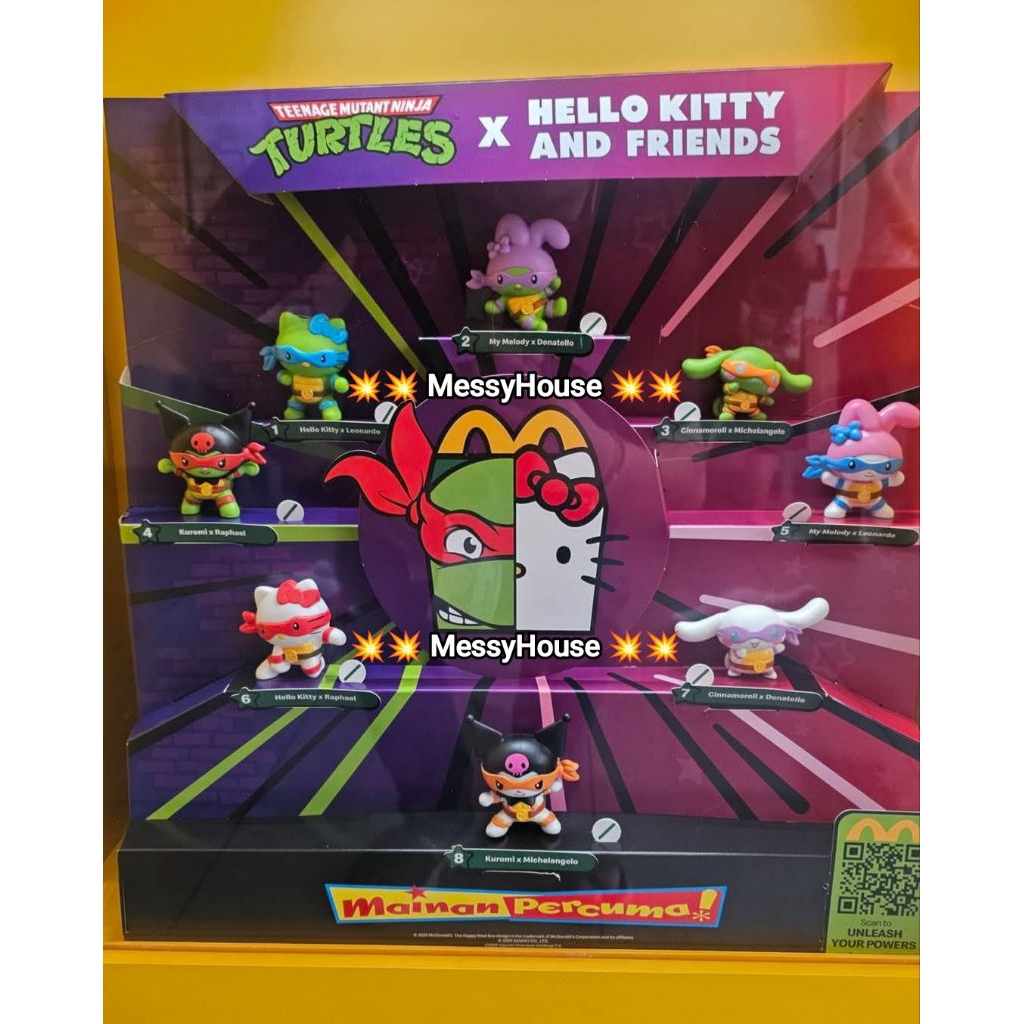 McDonalds McDonalds Mekdi Happy Meal Toy TMNT Hello Kitty และผองเพื่อน 2025