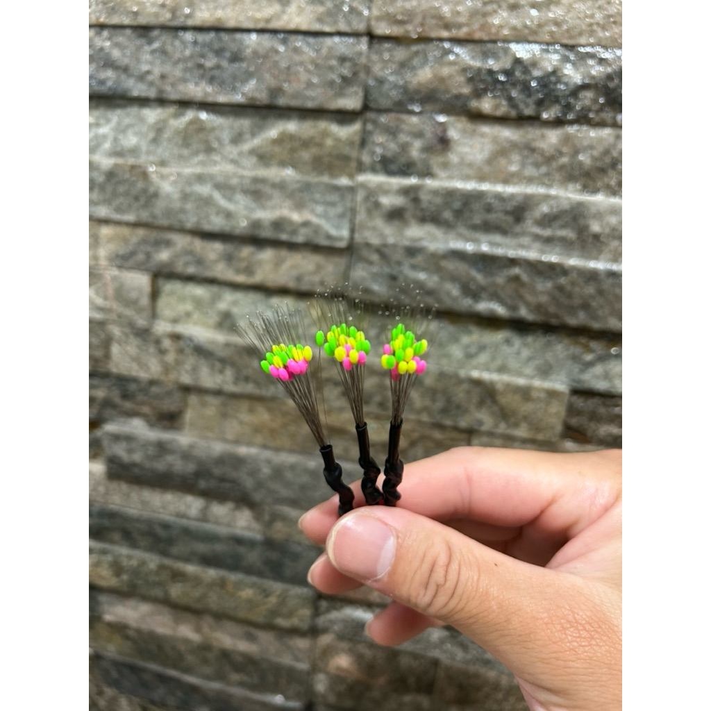 CHIKAWA Rainbow กุ้ง stopper Knot Pose Line 6lbs-15lbs. (1มัด25ชิ้น+)