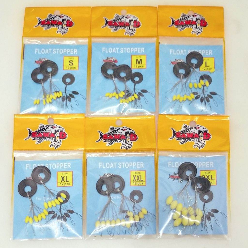 SAWA-D Float Stopper / ลูกปัดสีเหลือง & ลูกปัดสีดํา