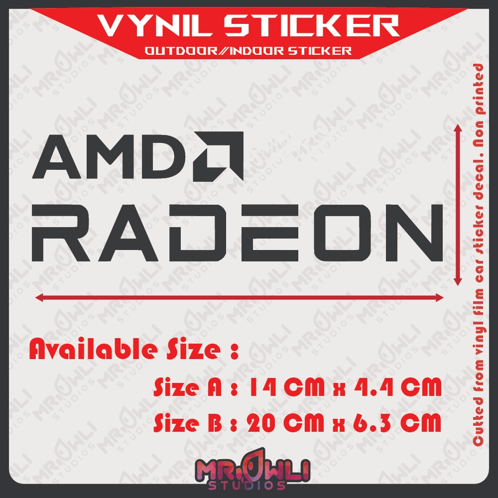 สติ๊กเกอร์ AMD Radeon สําหรับรถยนต์ รถจักรยานยนต์ และปลอกพีซี