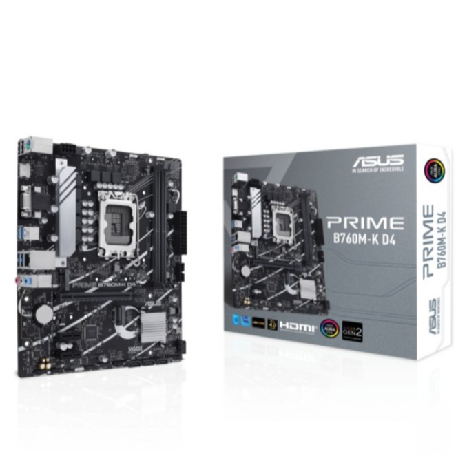 ASUS Prime B760M-K D4 mATX เมนบอร์ด/ซ็อกเก็ต LGA 1700 และ DDR4