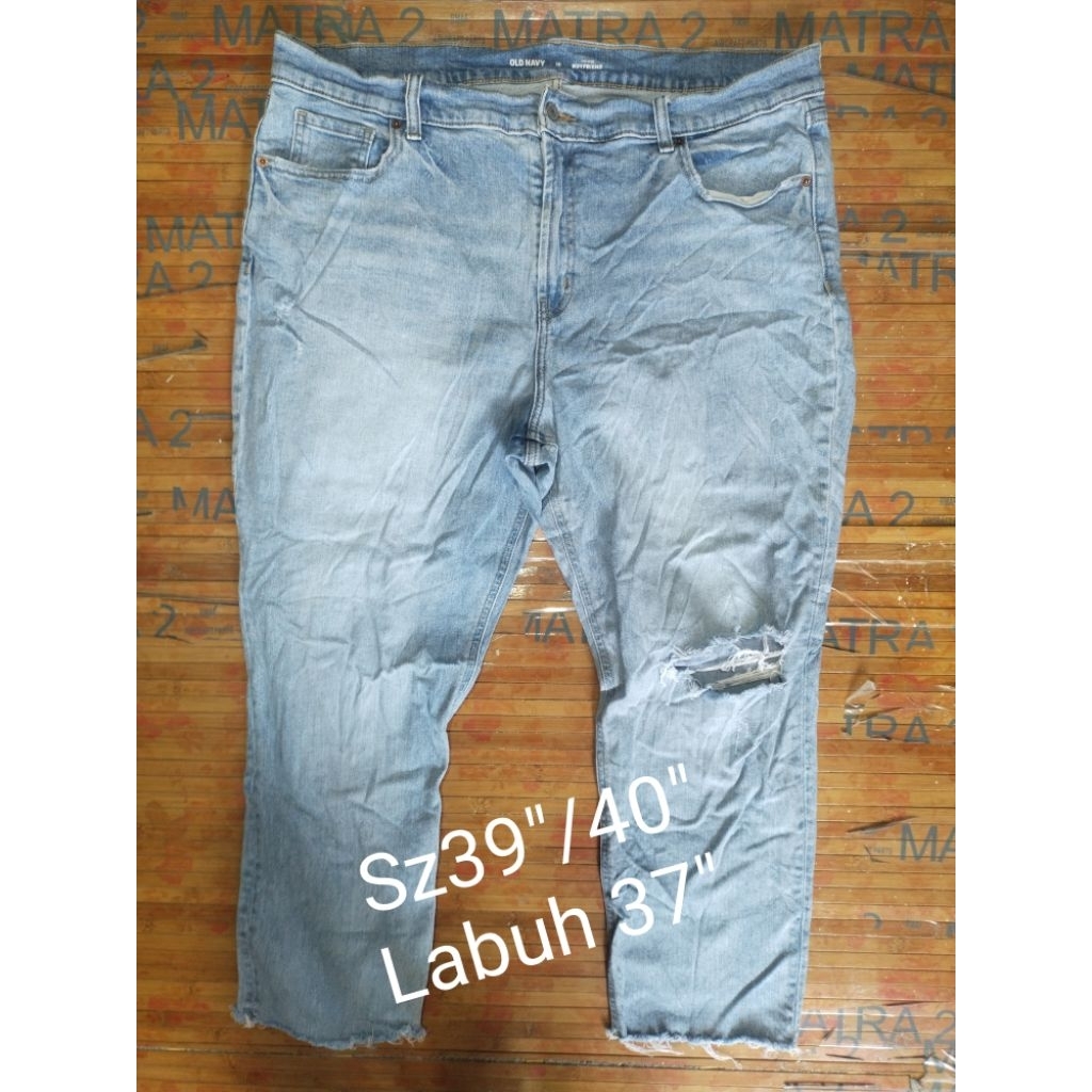 กางเกงยีนส์ Old Navy ผู้หญิงยืดแฟน Sz 39"/40"