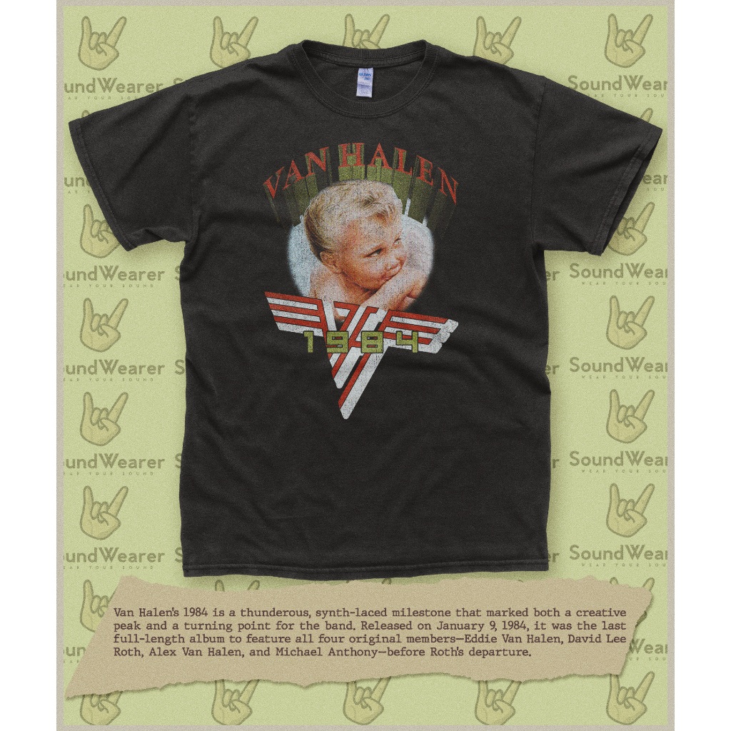Van Halen 1984 เสื้อยืดวงดนตรีอัลบั้ม