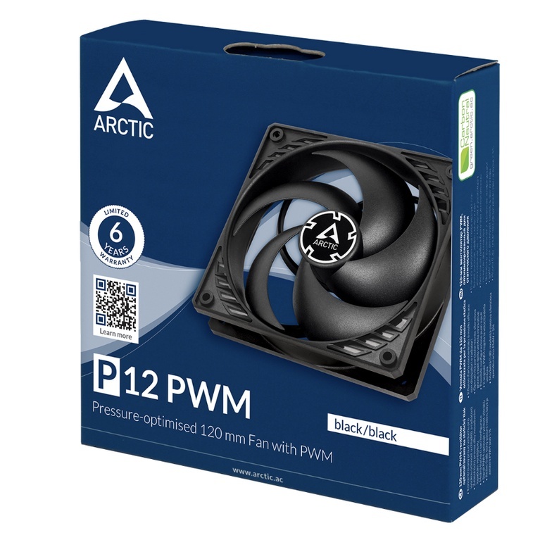 ARCTIC P12 PWM Series - พัดลม PWM แบบเร่งแรงดัน 120 มม