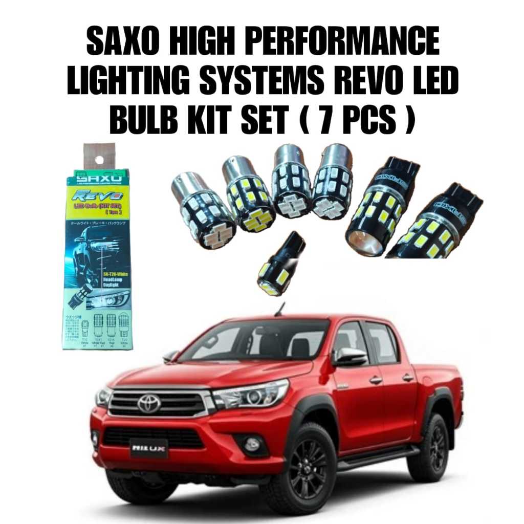 SAXO HIGH PERFORMANCE LIGHTING SYSTEMS HILUX REVO LED BULB KIT SET ( 7 ชิ้น ) [ SAXO BULB KIT ]