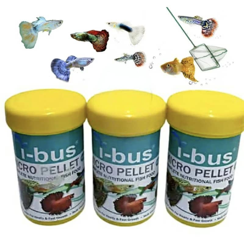 120g Makan Palet Mikro Guppy Premium Guppy Micro Pellets – อาหารปลาเร่งสี