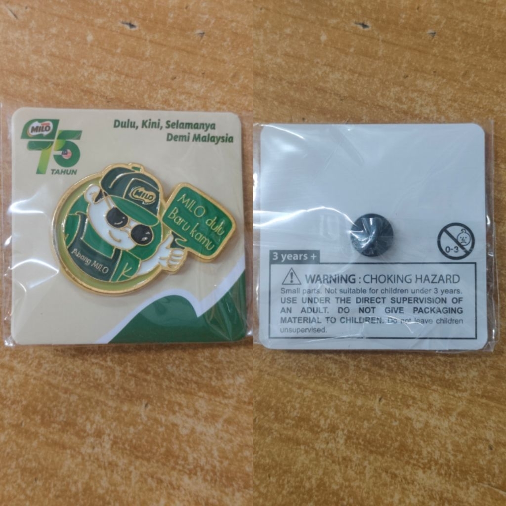 Milo 75th Tahun Years Celebration Anniversary Pin Metal Badge Collectable Beauty 75 ปี imen (DESIGN: