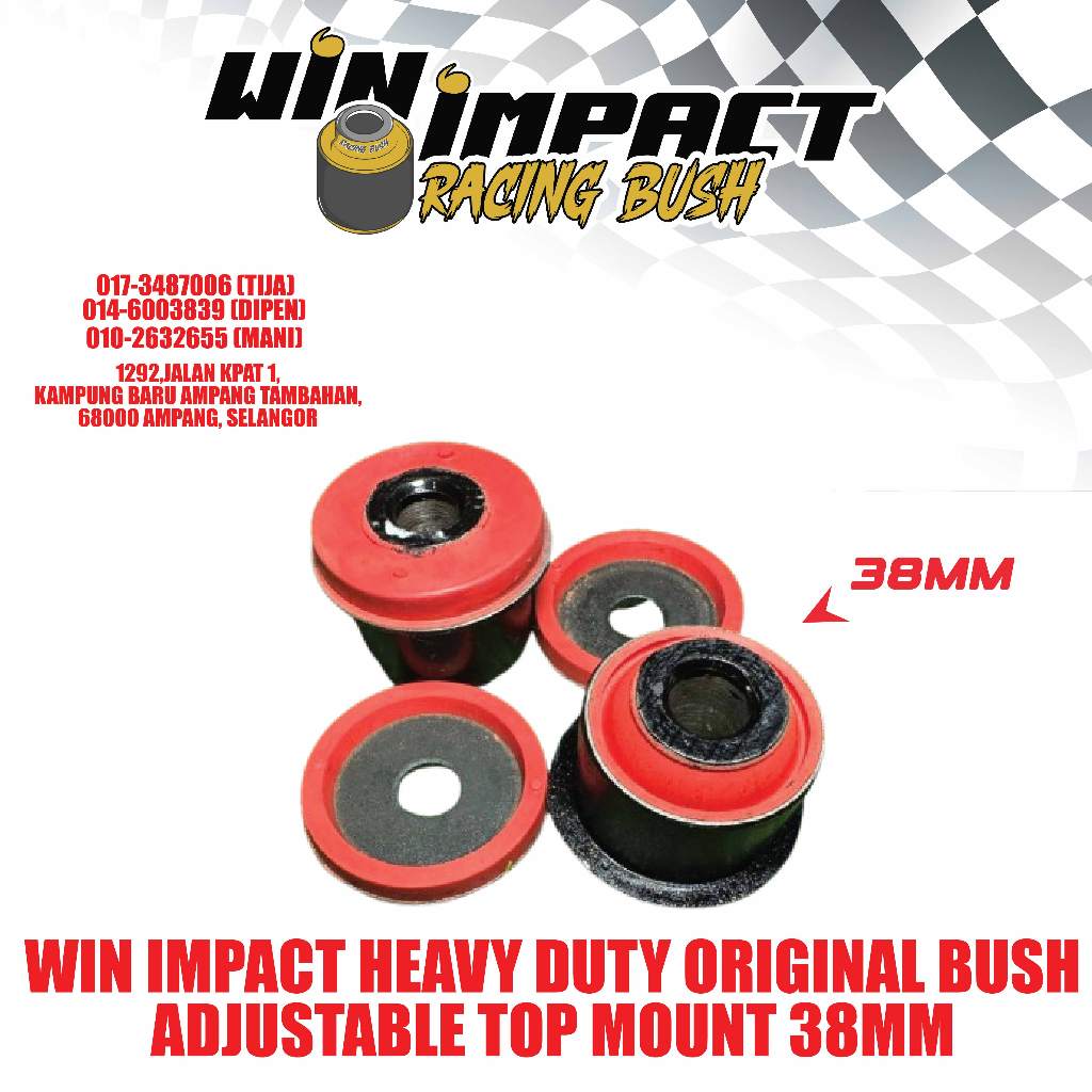 WIN IMPACT HEAVY DUTY BUSH ADJUSTABLE TOP MOUNT 38MM