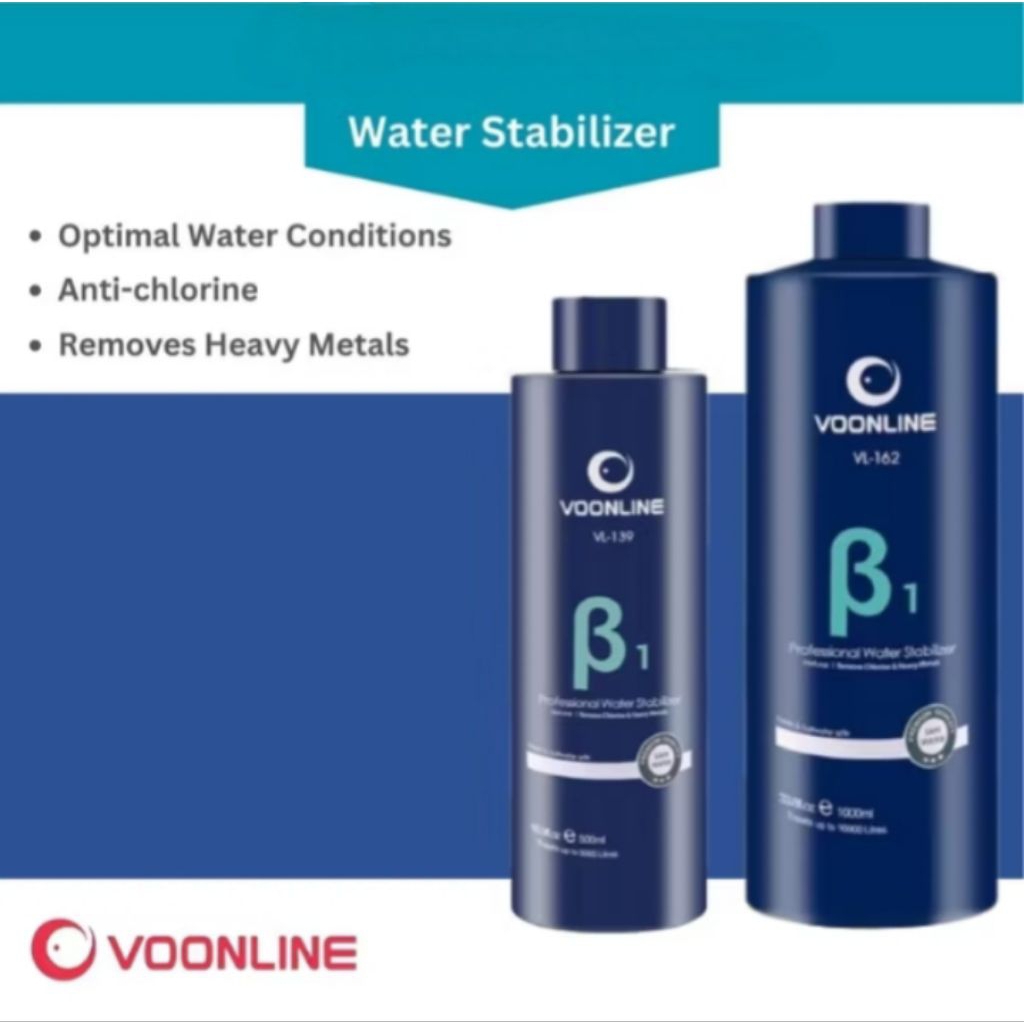 Voonline 1 Water Stabilizer Aquarium Anti-chlorine ขจัดโลหะหนักสําหรับถังปลา
