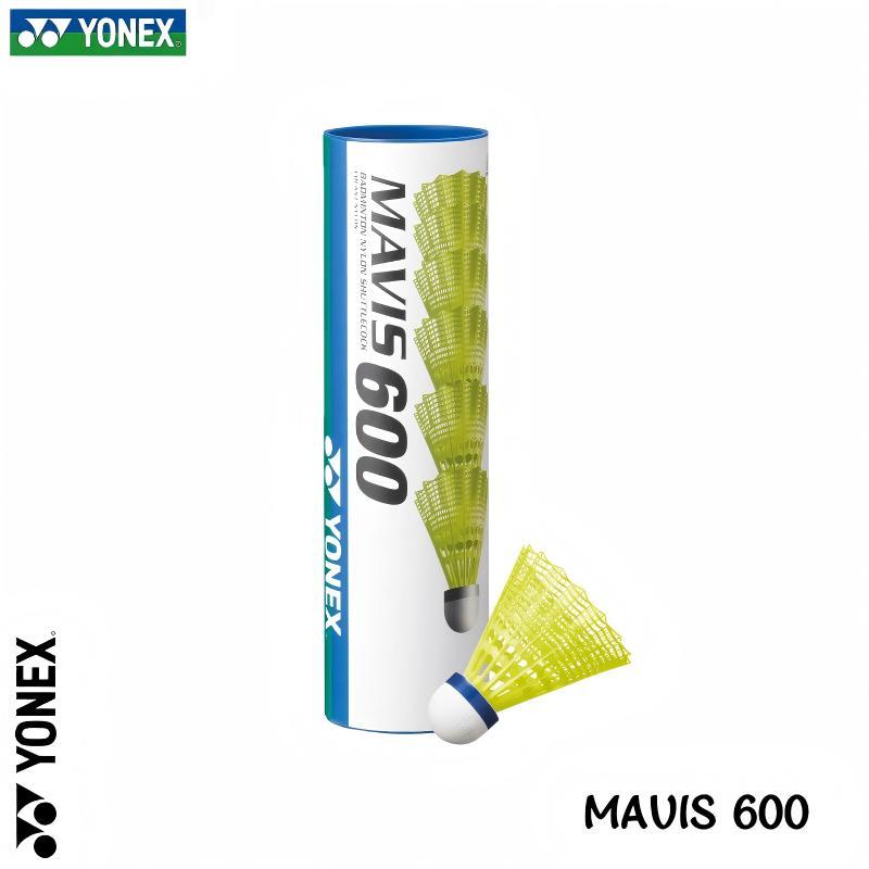 YONEX Badminton MAVIS 600 Precision 6PCS ลูกบอลความเร็วสูงปานกลางราคาประหยัดและทนทาน