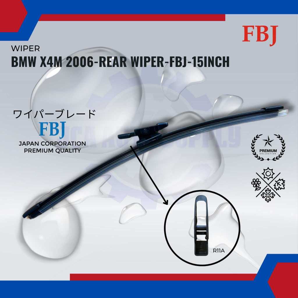 น้ํายาทําความสะอาดกระจกมองหลัง-BMW X4M 2006--ที่ปัดน้ําฝนหลัง-FBJ-15 นิ้ว