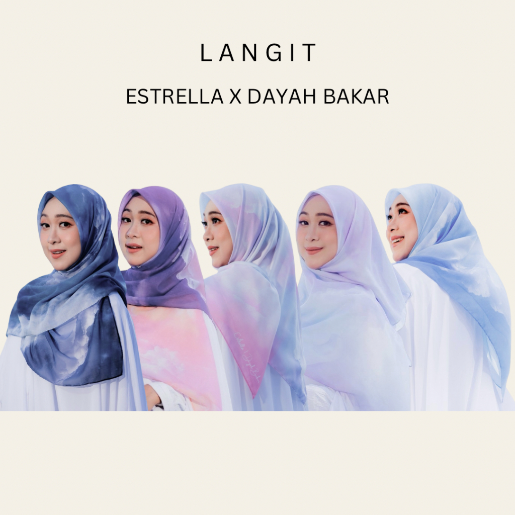 Estrella X Dayah Bakar - ผ้าพันคอสี่เหลี่ยม Langit