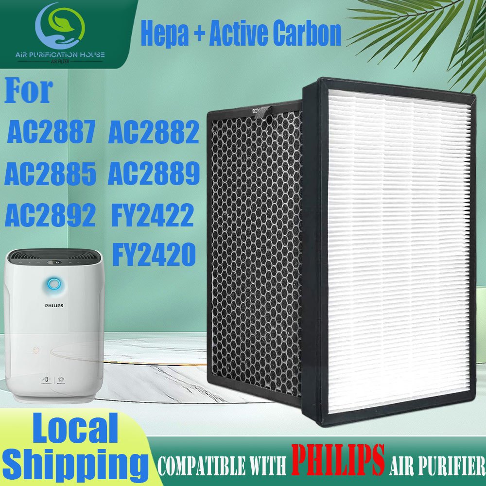 เปลี่ยนใช้งานร่วมกับสําหรับ Philips FY2422 FY2420 AC2882 AC2887 AC2885 AC2889 AC2892 กรอง H13 hepa &