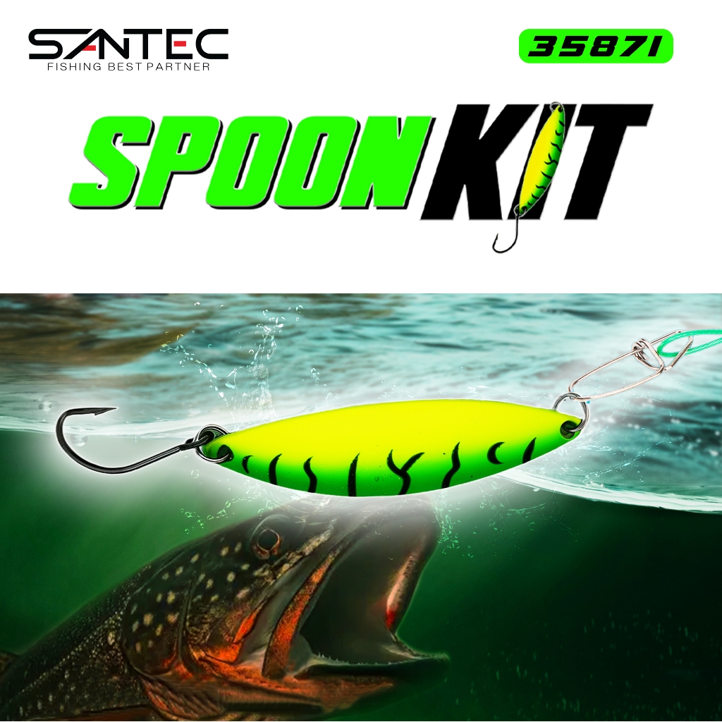 SANTEC - SPOON KIT 7g/10g 5PCS SEBARAU FISHING