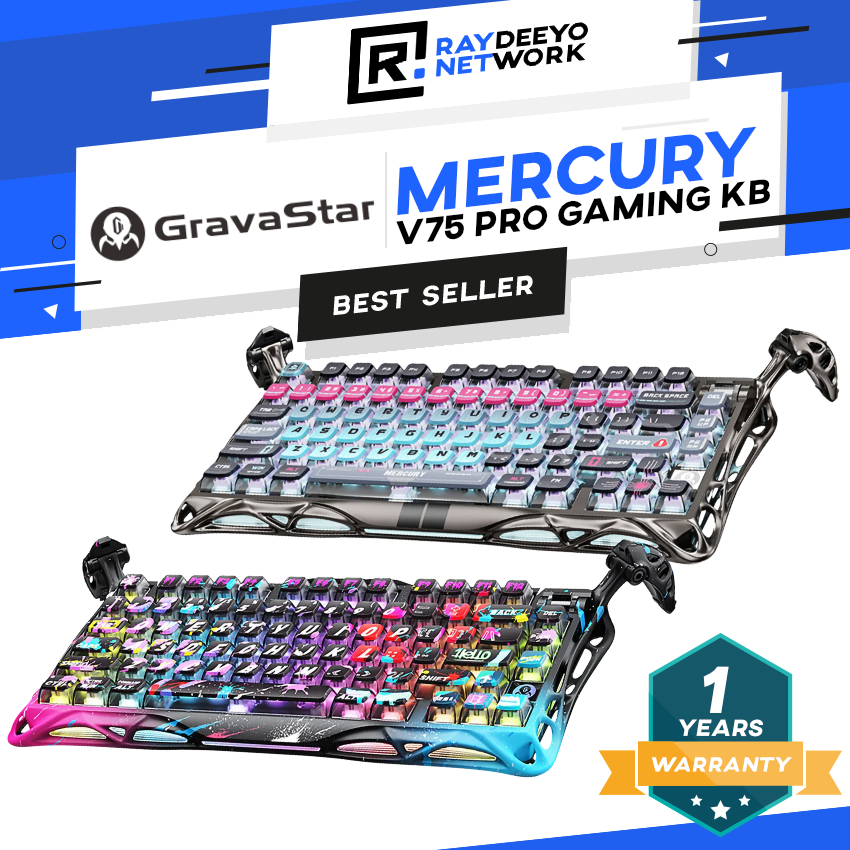 Gravastar Mercury V75 Pro x Gateron Magnetic Jade Swtich คีย์บอร์ดเกม