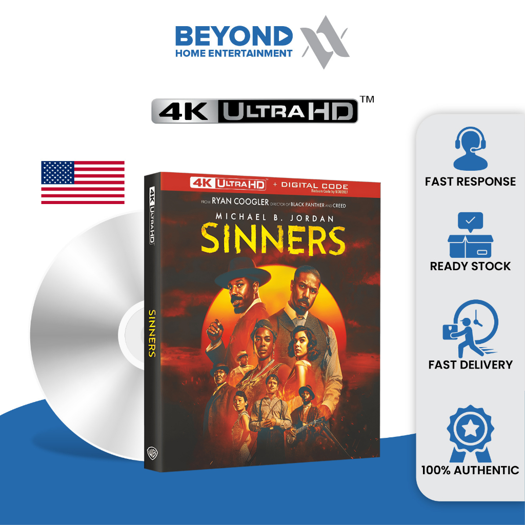 Sinners [4K Ultra HD + Bluray][NO DIGITAL CODE]