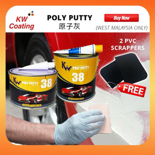 1Kg & 3.8kg KW 38 CEMENT KERETA Poly Putty Car And Hardener Poly Putty Grey Cement Kereta