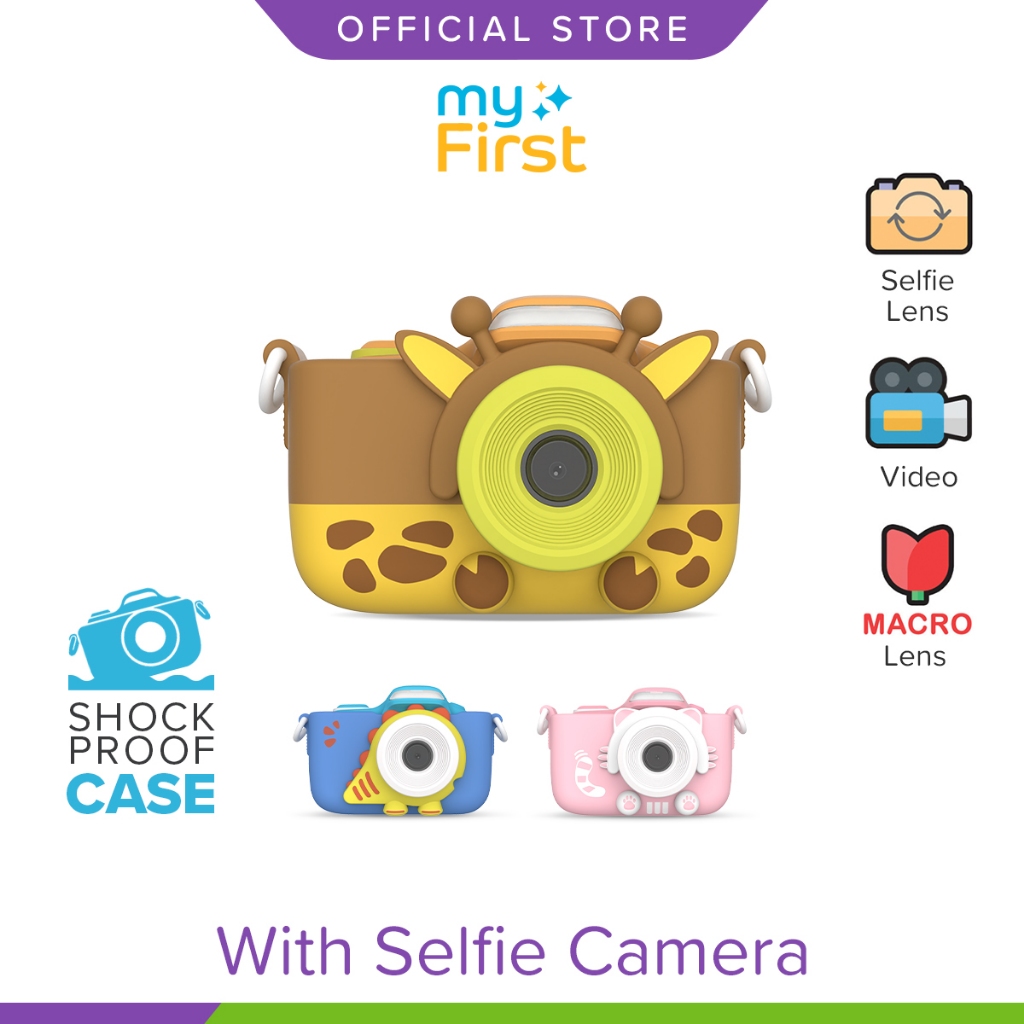 MyFirst Camera 3 Kids Digital Camera 16MP | กล้องเซลฟี่บันทึกวิดีโอกล้องถ่ายภาพน่ารักสําหรับเด็ก