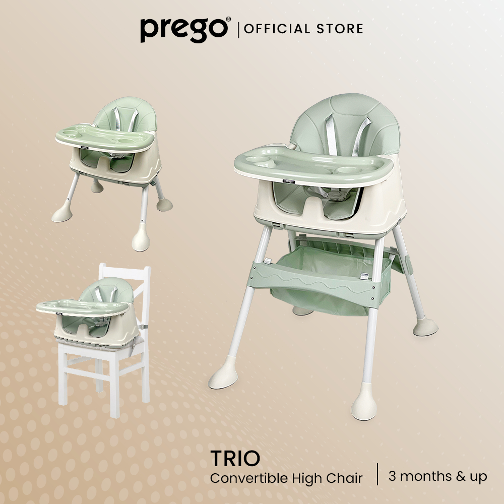 Prego Baby Trio Baby High Chair Eating Booster Chair 6 Months Above เก้าอี้ทานข้าวเด็ก 6 เดือนขึ้นไป
