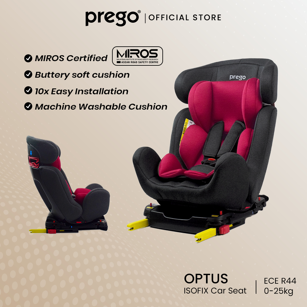 Prego Baby Optus ISOFIX Child Safety Car Seat (0–25kg) คาร์ซีทเด็ก ระบบ ISOFIX ปลอดภัย