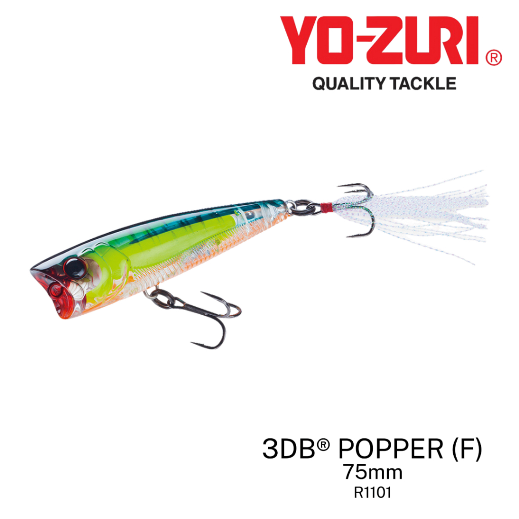 YOZURI - 3DB POPPER 75mm 10g R1101 FLOATING TOPWATER