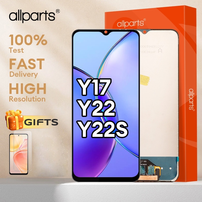ALLPARTS จอแสดงผล IPS LCD สําหรับ Vivo Y17s / Y22 / Y22s LCD พร้อมการเปลี่ยนหน้าจอสัมผัส (6.56"/720x