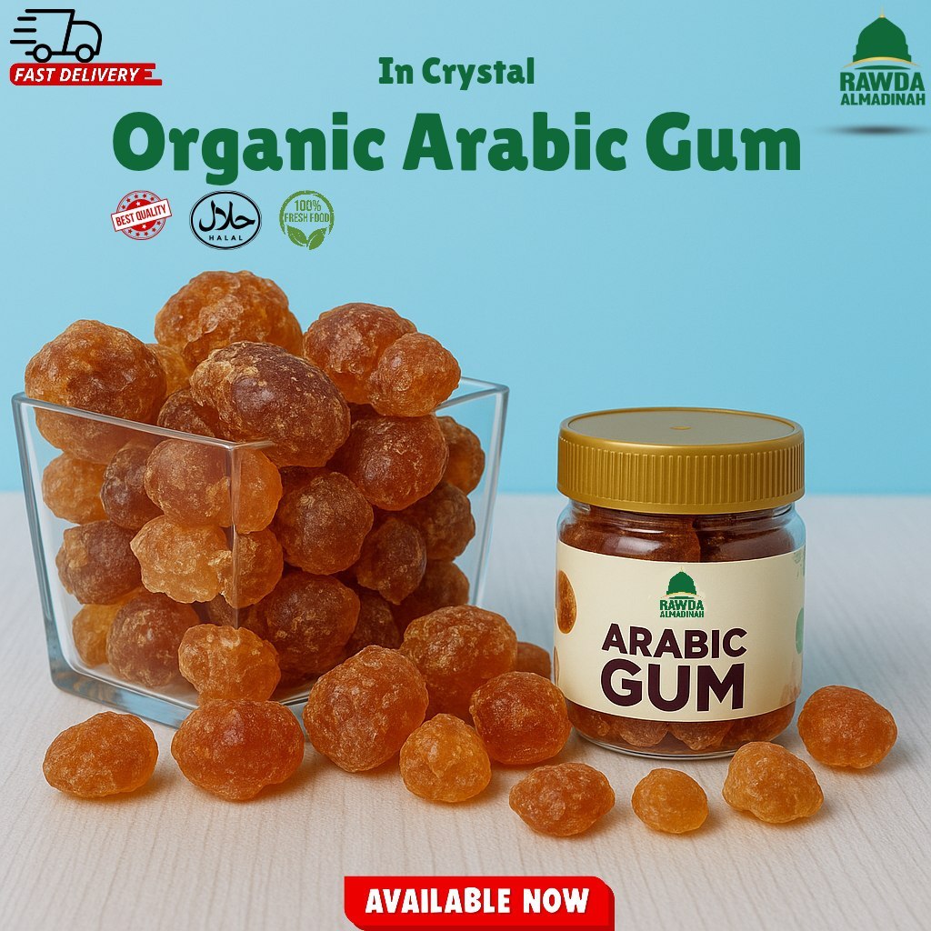 Rawda Almadinah Arabic Gum – Superfood Pendaman Tulen 100% Jenis Kristal
