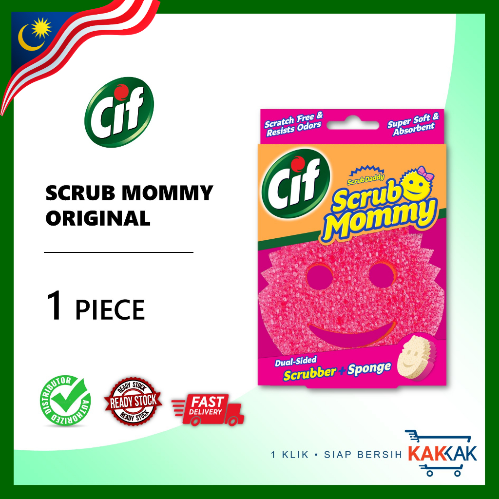 Cif Scrub Mommy – Span Dapur จํานวน 1 เครื่อง - Cif Scrub Mommy Scrubber ฟองน้ําครัว 1 ชิ้น