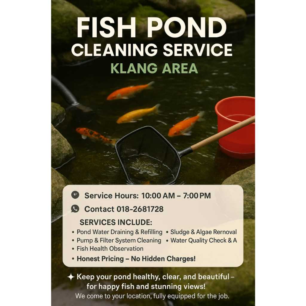 มืออาชีพปลา POND CLEANING SERVICE - KLANG & NEARBY