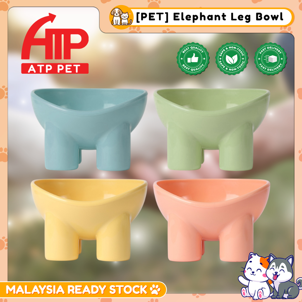 ATP PET Bekas Makan Kucing Minimalist Tilted ชามสัตว์เลี้ยงแมวสุนัขชามอาหารสูงเท้าชามสุนัขคอ Protect