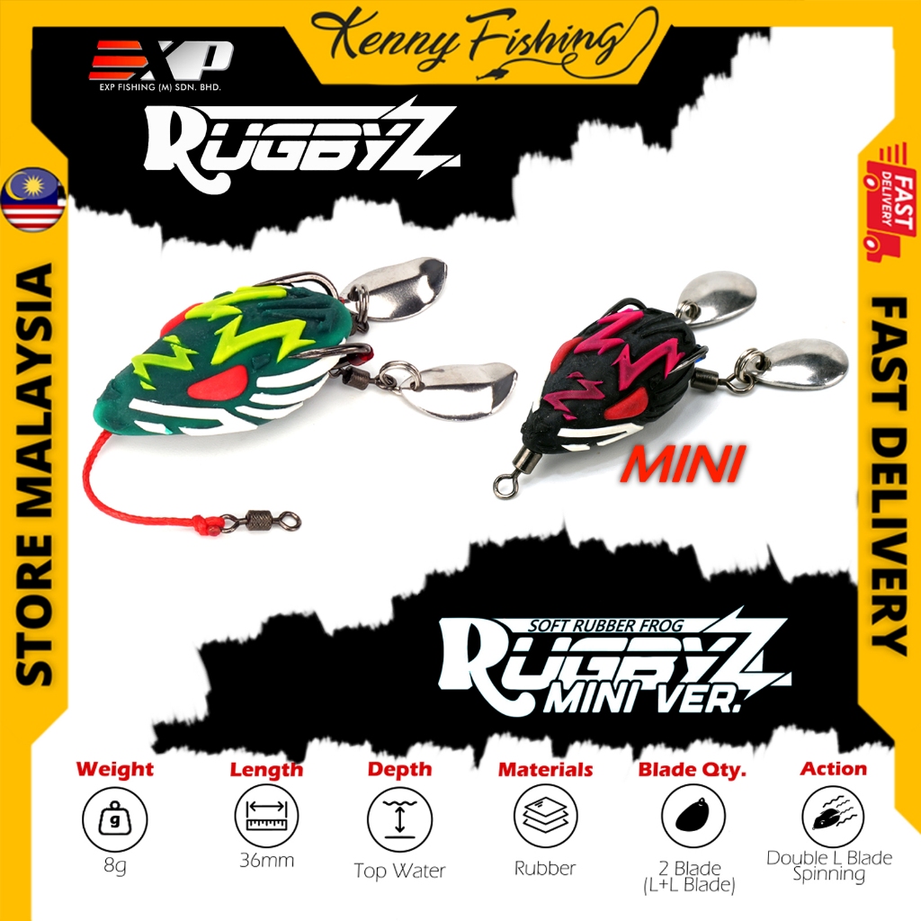 EXP Rugby Z / Rugby Z MINI Soft Frog 3.6 ซม. 8g Snakehead Hunter Haruan Umpan Casting Harun Katak Tiraun RUGBY-Z