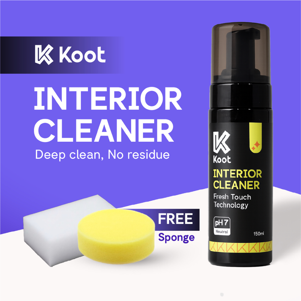 Koot ทําความสะอาดภายในเครื่องทําความสะอาดหนังทําความสะอาดพลาสติกทําผ้า Permbersih Pemulihan Noda