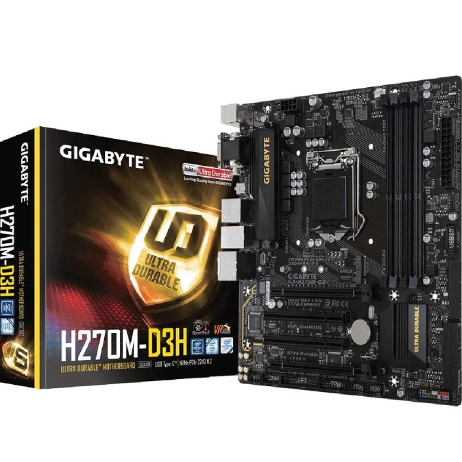 Gigabyte GA-H270M-D3H เมนบอร์ดที่ทนทานเป็นพิเศษ LGA 1151