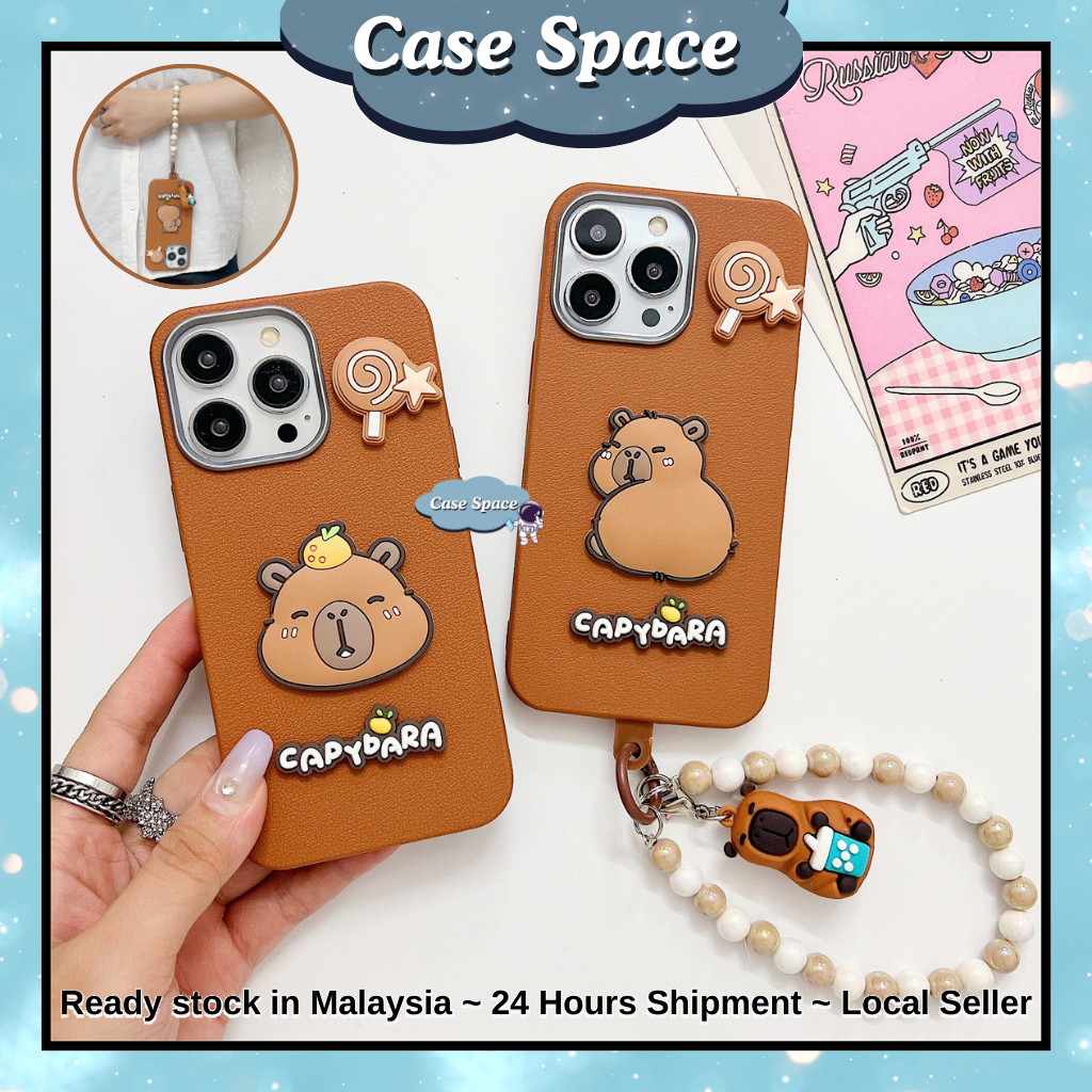 Realme 5 5s 5i 6i 9i 14x C3 C12 C15 C35 C51 C53 C55 C63 C65 C67 C75 C75x fon sarung capybara 3D หนัง