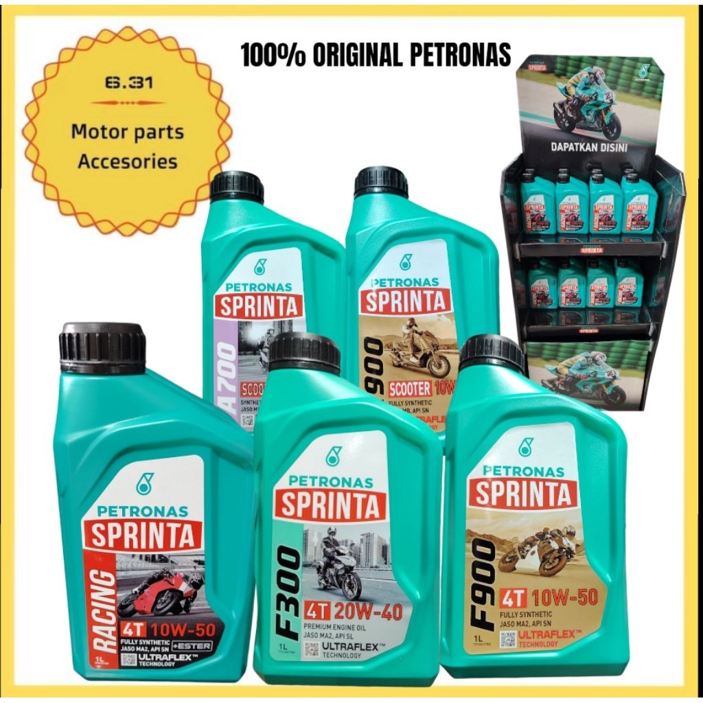 PETRONAS SPRINTA RACING 4T ESTER ULTRAFLEX F700 F900 F300 F100 2T T300 SCOOTER A900 A700