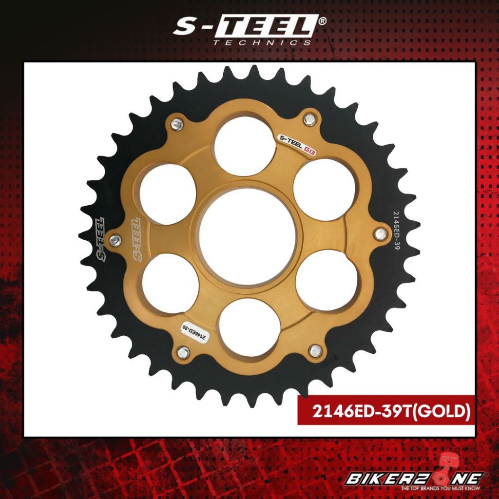 S-TEEL Rear Sprocket Motorcycle for DUCATI PANIGALE S / PANIGALE, S / SUPERLEGGERA (2146ED-39TGOLD)