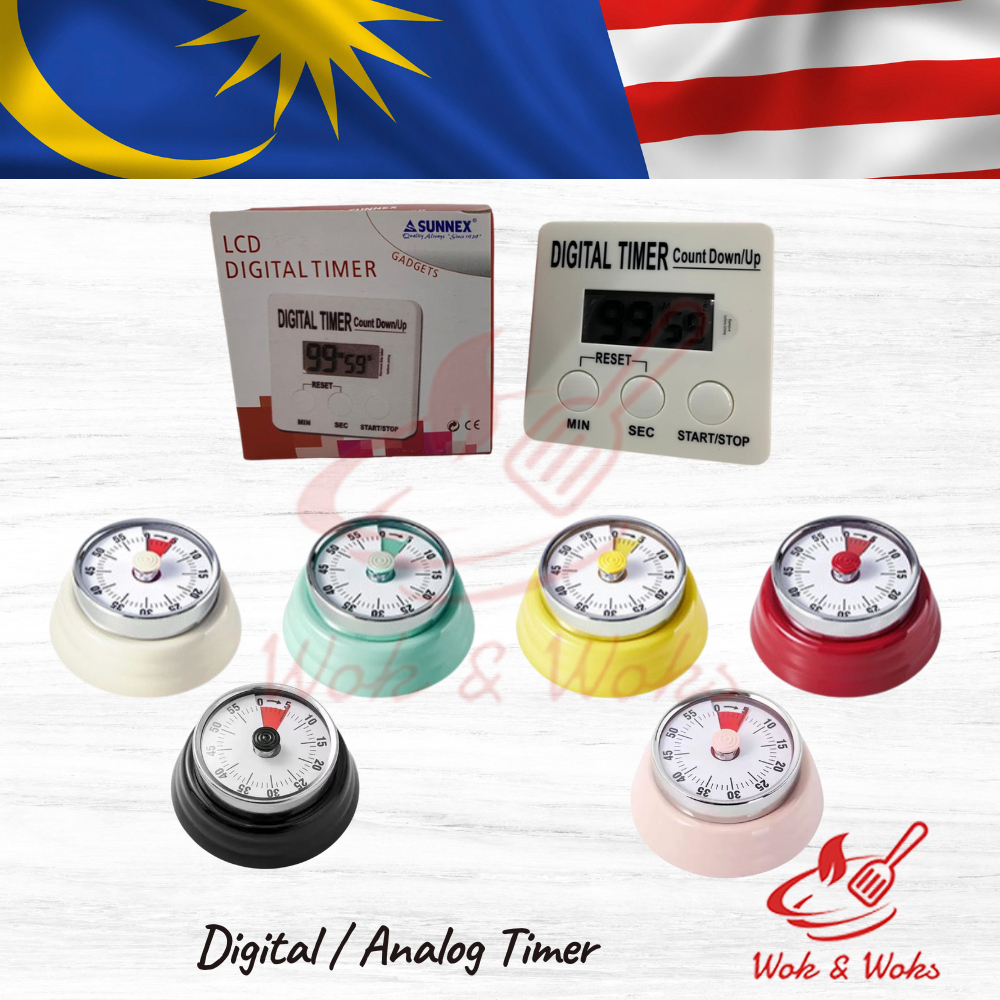 Sunnex Digital Timer@Analog Kitchen Timer / Pemasa Dapur Digital@Analog Jenama Sunnex