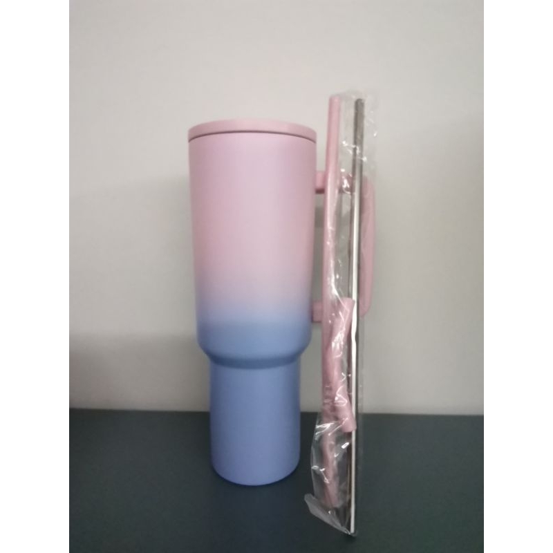 Eplas Thermos Bottle 400ml / แก้วกาแฟสูญญากาศความร้อน /Fika Flat cap tumbler /Barbie Cup with Straw